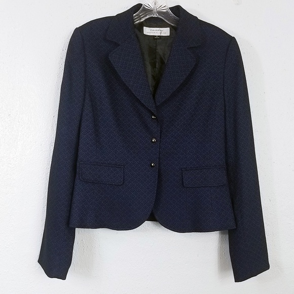 Tahari Jackets & Blazers - Tahari Women's Navy Blue French Shell Jacket Suit Coat Blazer